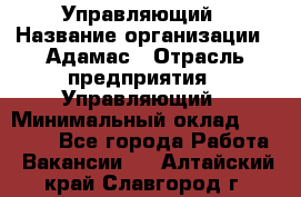 Управляющий › Название организации ­ Адамас › Отрасль предприятия ­ Управляющий › Минимальный оклад ­ 40 000 - Все города Работа » Вакансии   . Алтайский край,Славгород г.